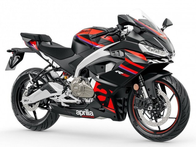 Billige Matt Schwarz Rot 2024-2025 Aprilia RS457 Motorrad Verkleidung