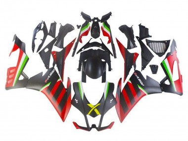 Billige Matt Schwarz Rot Grün Streifen 2009-2015 Aprilia RSV4 1000 Motorrad Verkleidung