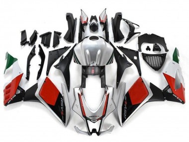 Billige Aprilia RSV4 1000 Motorrad Verkleidung 2016-2020 - Silber Rot Schwarz Grun