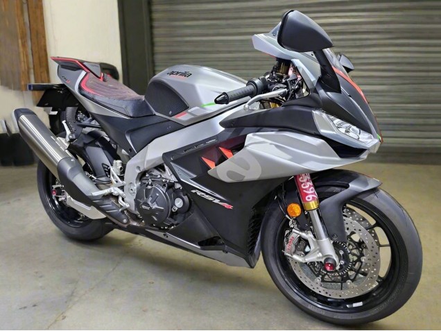 Billige Glänzendes Silber Matt Schwarz 2021-2024 Aprilia RSV4 1100 Motorrad Verkleidung