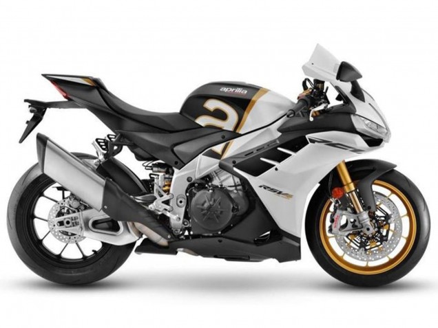 Billige Matt Weiß Schwarz Gold 2021-2024 Aprilia RSV4 1100 Motorrad Verkleidung