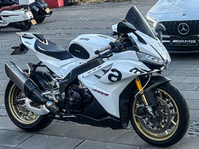 Billige Weiß Schwarz 2021-2024 Aprilia RSV4 1100 Motorrad Verkleidung