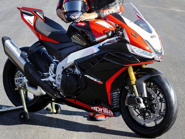 Billige Schwarz Rot Weiß 2021-2024 Aprilia RSV4 1100 Motorrad Verkleidung