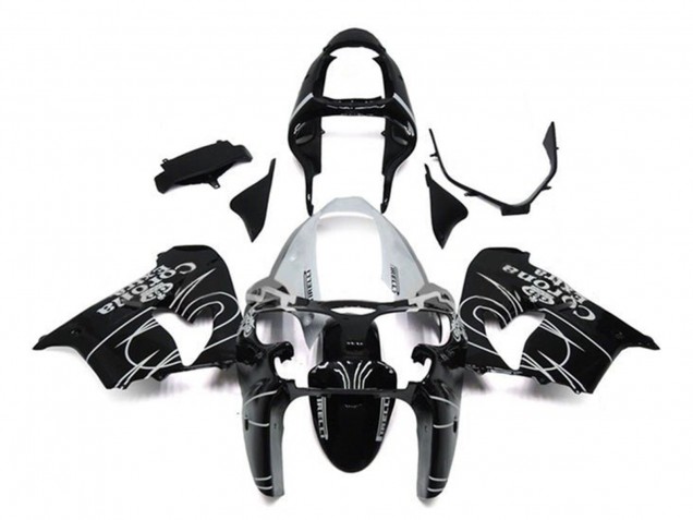 Billige Glänzendes Schwarz Weiß Corona Extra 2002-2003 Kawasaki ZX9R Motorrad Verkleidung