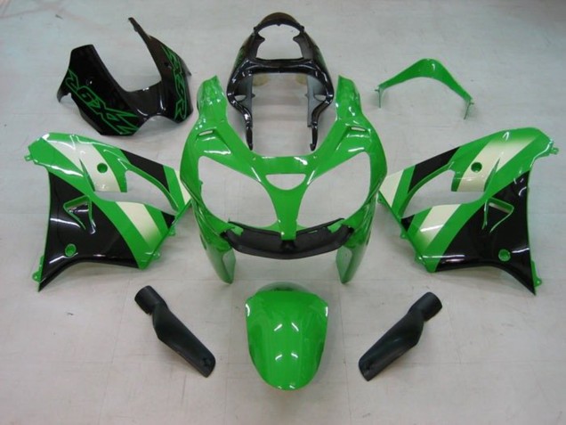 Billige Grün Weiß Schwarz 2002-2003 Kawasaki ZX9R Motorrad Verkleidung