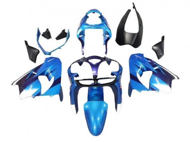 Billige Blau Weiß Schwarz 2002-2003 Kawasaki ZX9R Motorrad Verkleidung