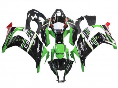 Billige Grün Schwarz Weiß Rot Streifen Monster 2011-2015 Kawasaki ZX10R Motorrad Verkleidung