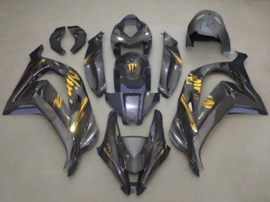 Billige Kunst Carbonfaser Gold 2016-2020 Kawasaki ZX10R Motorrad Verkleidung