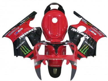 Billige Rot Schwarz Grün Monster 2000-2001 Kawasaki ZX12R Motorrad Verkleidung