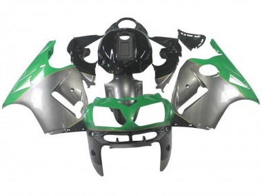 Billige Silber Grün Schwarz 2000-2001 Kawasaki ZX12R Motorrad Verkleidung