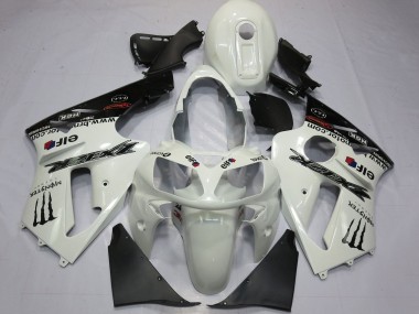 Billige Perl Weiß Schwarz Elf Monster Energy 2000-2001 Kawasaki ZX12R Motorrad Verkleidung