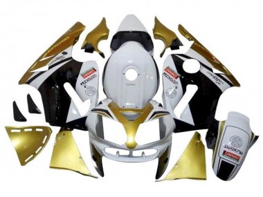 Billige Weiß Gold Schwarz 2000-2001 Kawasaki ZX12R Motorrad Verkleidung