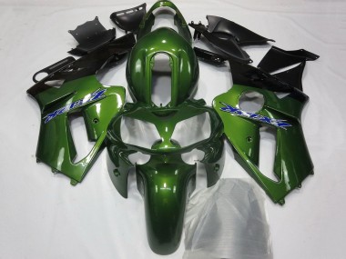 Billige Dunkel Grün Schwarz Blau 2000-2001 Kawasaki ZX12R Motorrad Verkleidung