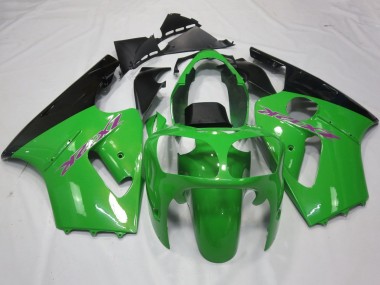 Billige Grün Schwarz Lila 2000-2001 Kawasaki ZX12R Motorrad Verkleidung