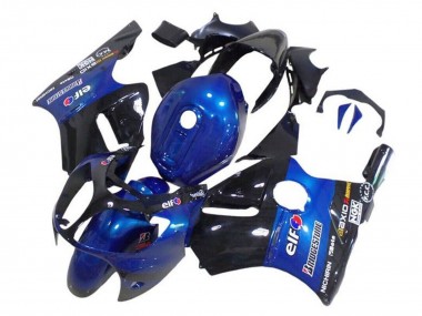 Billige Blau Glänzendes Schwarz Elf Bridgestone 2002-2006 Kawasaki ZX12R Motorrad Verkleidung