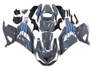 Billige Kawasaki ZX14R ZZR1400 Motorrad Verkleidung 2012-2024 - Nardo Grau Blau