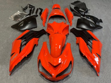 Billige Kawasaki ZX14R ZZR1400 Motorrad Verkleidung 2012-2024 - Rot Matt Schwarz