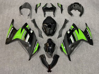 Billige Glänzendes Schwarz Grün Weiß Streifen 2013-2024 Kawasaki EX300 Motorrad Verkleidung