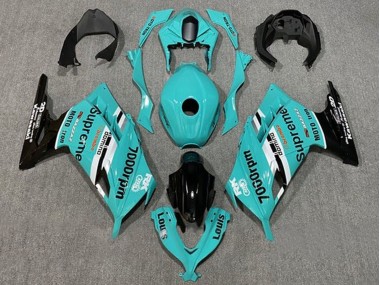 Billige Blau Weiß Schwarz Supreme 2013-2024 Kawasaki EX300 Motorrad Verkleidung