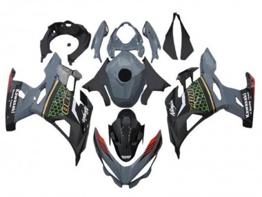 Billige Grau Schwarz Rot Bienenwabe 2018-2024 Kawasaki Ninja 400 Motorrad Verkleidung