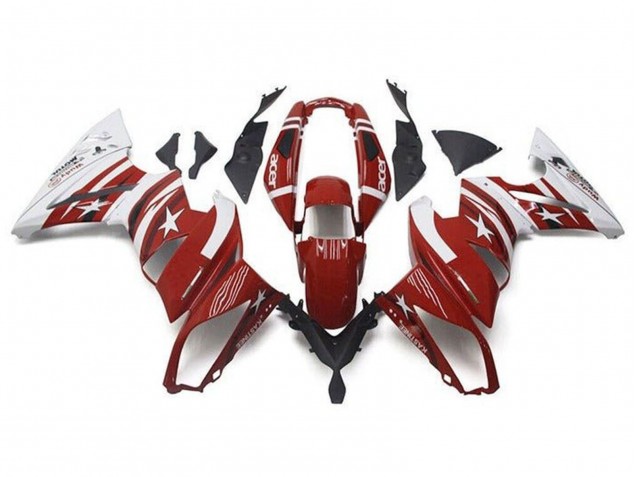 Billige Rot Weiß Stern Acer 2009-2011 Kawasaki Ninja 650 EX650 Motorrad Verkleidung