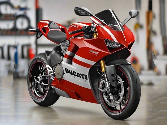 Billige Weiß Rot Streifen 2018-2019 Ducati Panigale V4 V4S Motorrad Verkleidung