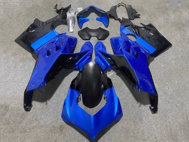 Billige Blau Glänzendes Schwarz 2020-2021 Ducati Panigale V4 V4S Motorrad Verkleidung