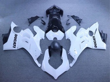 Billige Weiß Glänzendes Schwarz 2020-2021 Ducati Panigale V4 V4S Motorrad Verkleidung