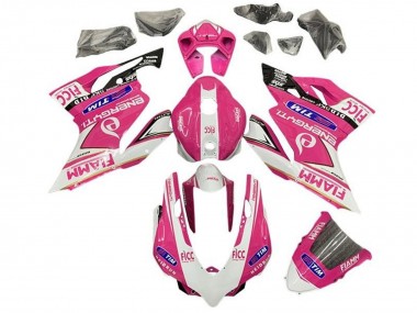 Billige Rosa Weiß Glänzendes Schwarz Fiamm 2011-2014 Ducati Panigale 899/1199 Motorrad Verkleidung