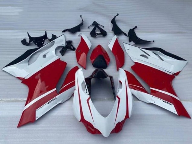 Billige Weiß Rot Glänzendes Schwarz 2011-2014 Ducati Panigale 1199 Motorrad Verkleidung