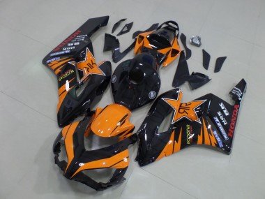 Billige Orange Glänzendes Schwarz RockStar 2004-2005 Honda CBR1000RR Motorrad Verkleidung