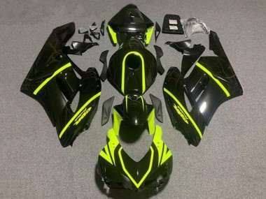 Billige Glänzendes Schwarz Hohe Sichtbarkeit Gelb Streifen 2004-2005 Honda CBR1000RR Motorrad Verkleidung