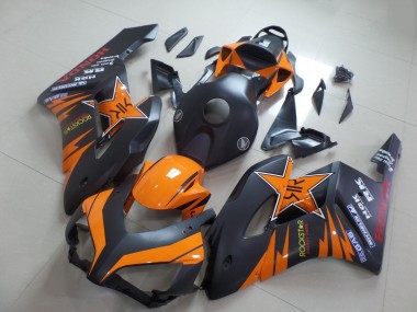 Billige Orange Matt Schwarz RockStar 2004-2005 Honda CBR1000RR Motorrad Verkleidung