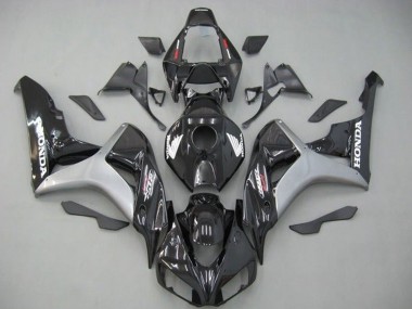 Billige Silber Glänzendes Schwarz 2006-2007 Honda CBR1000RR Motorrad Verkleidung