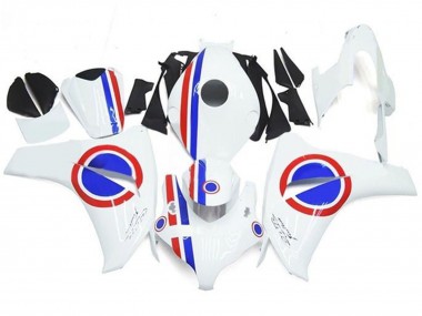 Billige Weiß Rot Blau Streifen 2008-2011 Honda CBR1000RR Motorrad Verkleidung