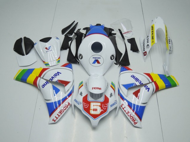 Billige Weiß Blau Rot ValvoLinie Farbrad 2008-2011 Honda CBR1000RR Motorrad Verkleidung