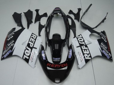 Billige Glänzendes Schwarz Weiß Rot Repsol 1996-2007 Honda CBR1100XX Blackbird Motorrad Verkleidung