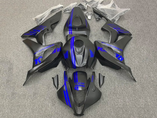 Billige Blau Matt Schwarz Repsol 2007-2008 Honda CBR600RR Motorrad Verkleidung