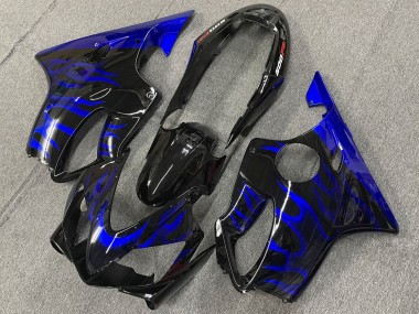 Billige Glänzendes Schwarz Blau Flamme 2004-2007 Honda CBR600 F4i Motorrad Verkleidung