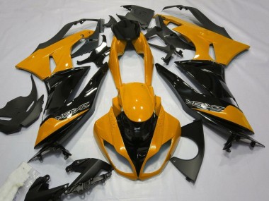 Billige Orange Schwarz 2007-2008 Kawasaki ZX6R Motorrad Verkleidung