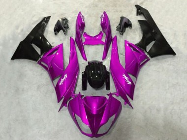 Billige Lila Glänzendes Schwarz 2009-2012 Kawasaki ZX6R Motorrad Verkleidung