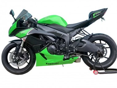 Billige Grün Matt Schwarz 2009-2012 Kawasaki ZX6R Motorrad Verkleidung