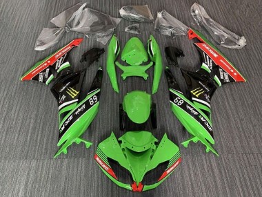 Billige Grün Glänzendes Schwarz Rot Gelb Monster Motocard 2009-2012 Kawasaki ZX6R Motorrad Verkleidung