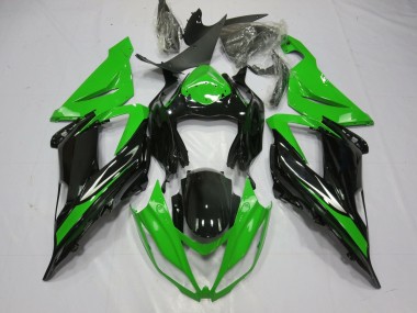 Billige Grün Glänzendes Schwarz 2013-2018 Kawasaki ZX6R Motorrad Verkleidung