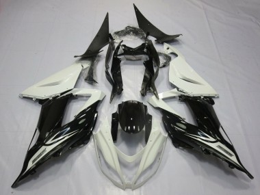 Billige Perl Weiß Glänzendes Schwarz 2013-2018 Kawasaki ZX6R Motorrad Verkleidung