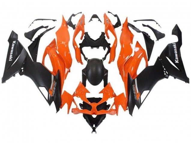 Billige Orange Matt Schwarz 2019-2022 Kawasaki ZX6R Motorrad Verkleidung