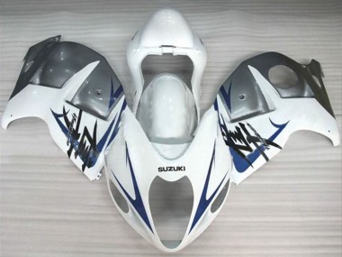 Billige Weiß Silber Blau 1996-2007 Suzuki GSXR 1300 Hayabusa Motorrad Verkleidung