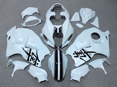 Billige Weiß Schwarz Streifen 1996-2007 Suzuki GSXR 1300 Hayabusa Motorrad Verkleidung