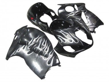 Billige Grau Schwarz Weiß Flamme 1996-2007 Suzuki GSXR 1300 Hayabusa Motorrad Verkleidung