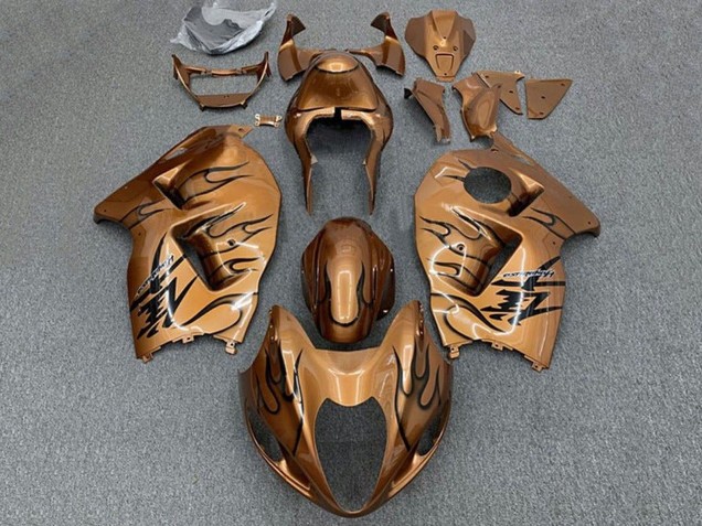 Billige Braun Bronze Schwarz Flamme 1996-2007 Suzuki GSXR 1300 Hayabusa Motorrad Verkleidung